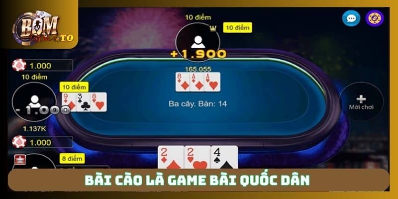 Bài cào là game bài quốc dân 