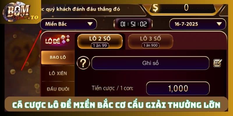 Cá cược lô đề miền Bắc với cơ cấu giải thưởng lớn