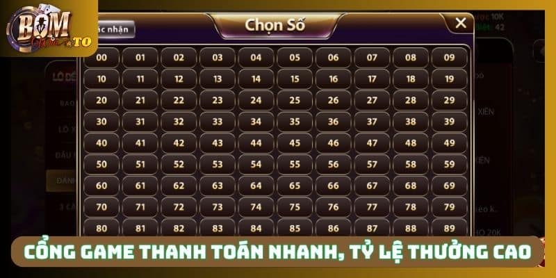 Cổng game thanh toán nhanh, tỷ lệ thưởng cao