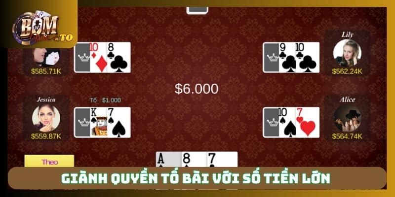 Giành quyền tố bài với số tiền lớn 