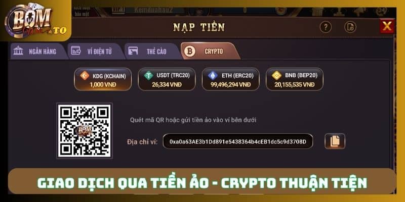 Giao dịch qua tiền ảo - Crypto thuận tiện