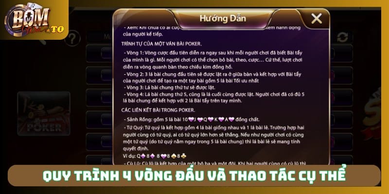 Quy trình 4 vòng đấu và thao tác cụ thể