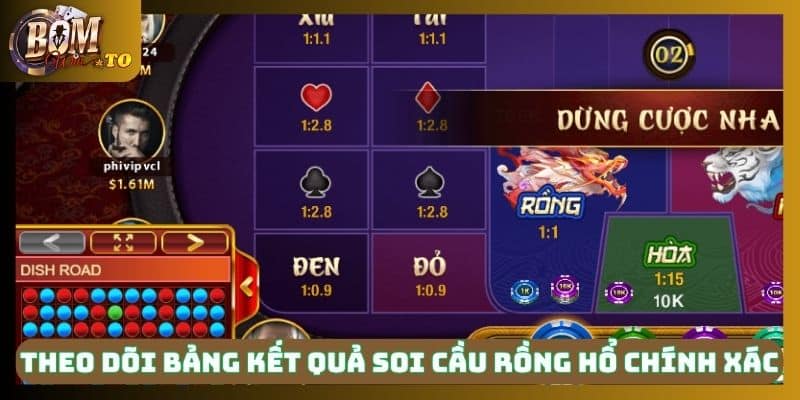 Theo dõi bảng kết quả soi cầu Rồng Hổ chính xác