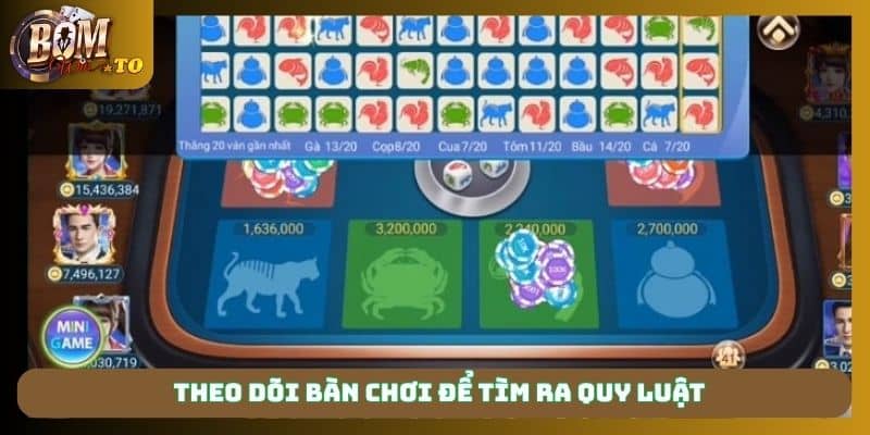 Theo dõi bàn chơi để tìm ra quy luật