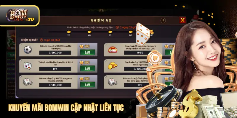 Khuyến mãi Bomwin cập nhật liên tục